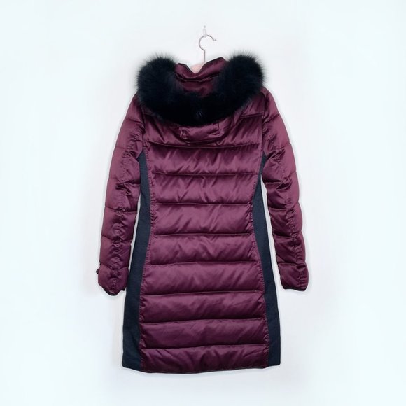 burberry long puffer jacket with fox fur hood - size medium - Picture 5 of 14